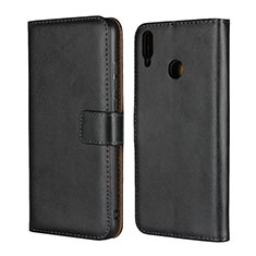 Coque Clapet Portefeuille Livre Cuir pour Huawei Honor V10 Lite Noir