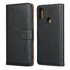 Coque Clapet Portefeuille Livre Cuir pour Samsung Galaxy M11 Noir