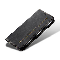 Coque Clapet Portefeuille Livre Tissu B03S pour Samsung Galaxy S22 Plus 5G Noir