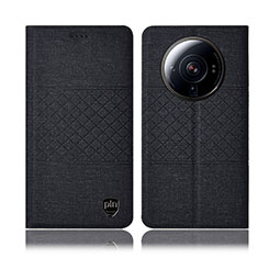 Coque Clapet Portefeuille Livre Tissu H13P pour Xiaomi Mi 12 Ultra 5G Noir