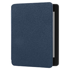 Coque Clapet Portefeuille Livre Tissu pour Amazon Kindle Paperwhite 6 inch Bleu