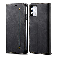 Coque Clapet Portefeuille Livre Tissu pour Realme GT Neo 5G Noir