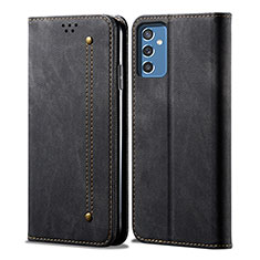 Coque Clapet Portefeuille Livre Tissu pour Samsung Galaxy A13 5G Noir