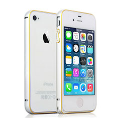 Coque Contour Luxe Aluminum Metal pour Apple iPhone 4 Argent