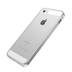 Coque Contour Luxe Aluminum Metal pour Apple iPhone SE Argent