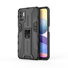 Coque Contour Silicone et Plastique Housse Etui Mat avec Aimant Magnetique Support KC1 pour Xiaomi POCO M3 Pro 5G Noir