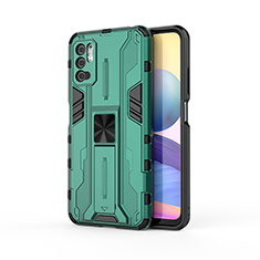 Coque Contour Silicone et Plastique Housse Etui Mat avec Aimant Magnetique Support KC1 pour Xiaomi POCO M3 Pro 5G Vert