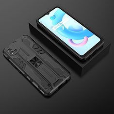 Coque Contour Silicone et Plastique Housse Etui Mat avec Aimant Magnetique Support KC2 pour Realme C11 (2021) Noir