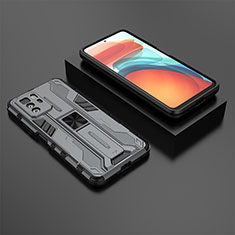 Coque Contour Silicone et Plastique Housse Etui Mat avec Aimant Magnetique Support KC2 pour Xiaomi Poco X3 GT 5G Gris