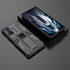 Coque Contour Silicone et Plastique Housse Etui Mat avec Aimant Magnetique Support KC2 pour Xiaomi Redmi K50 Gaming 5G Noir