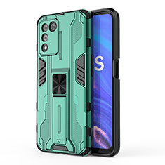 Coque Contour Silicone et Plastique Housse Etui Mat avec Aimant Magnetique Support pour Realme 9 SE 5G Vert