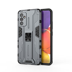 Coque Contour Silicone et Plastique Housse Etui Mat avec Aimant Magnetique Support pour Samsung Galaxy A25 5G Gris