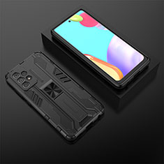 Coque Contour Silicone et Plastique Housse Etui Mat avec Aimant Magnetique Support T02 pour Samsung Galaxy A52 5G Noir