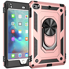 Coque Contour Silicone et Plastique Housse Etui Mat avec Magnetique Support Bague Anneau MQ1 pour Apple iPad Mini 5 (2019) Or Rose