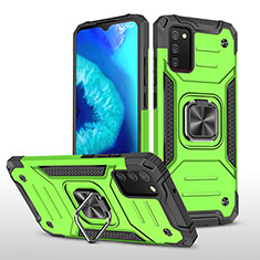 Coque Contour Silicone et Plastique Housse Etui Mat avec Magnetique Support Bague Anneau MQ1 pour Samsung Galaxy A02s Vert