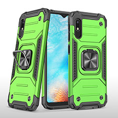 Coque Contour Silicone et Plastique Housse Etui Mat avec Magnetique Support Bague Anneau MQ1 pour Samsung Galaxy A10e Vert