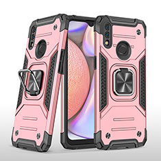 Coque Contour Silicone et Plastique Housse Etui Mat avec Magnetique Support Bague Anneau MQ1 pour Samsung Galaxy A10s Or Rose