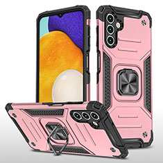 Coque Contour Silicone et Plastique Housse Etui Mat avec Magnetique Support Bague Anneau MQ1 pour Samsung Galaxy A13 5G Or Rose