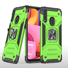 Coque Contour Silicone et Plastique Housse Etui Mat avec Magnetique Support Bague Anneau MQ1 pour Samsung Galaxy A20s Vert