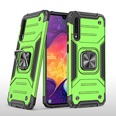 Coque Contour Silicone et Plastique Housse Etui Mat avec Magnetique Support Bague Anneau MQ1 pour Samsung Galaxy A30S Vert