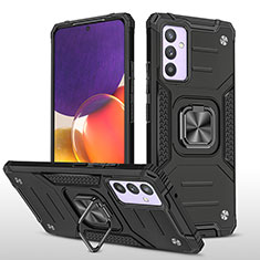 Coque Contour Silicone et Plastique Housse Etui Mat avec Magnetique Support Bague Anneau MQ1 pour Samsung Galaxy M14 5G Noir