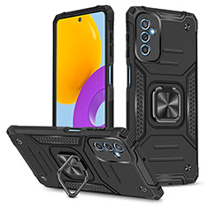 Coque Contour Silicone et Plastique Housse Etui Mat avec Magnetique Support Bague Anneau MQ1 pour Samsung Galaxy M52 5G Noir