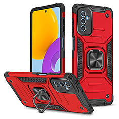 Coque Contour Silicone et Plastique Housse Etui Mat avec Magnetique Support Bague Anneau MQ1 pour Samsung Galaxy M52 5G Rouge