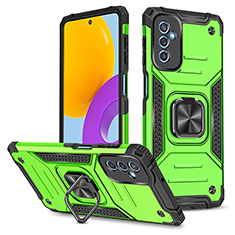 Coque Contour Silicone et Plastique Housse Etui Mat avec Magnetique Support Bague Anneau MQ1 pour Samsung Galaxy M52 5G Vert