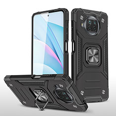 Coque Contour Silicone et Plastique Housse Etui Mat avec Magnetique Support Bague Anneau MQ1 pour Xiaomi Mi 10i 5G Noir