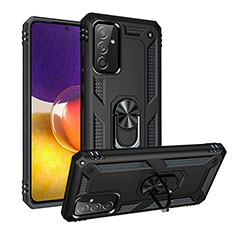 Coque Contour Silicone et Plastique Housse Etui Mat avec Magnetique Support Bague Anneau MQ3 pour Samsung Galaxy A25 5G Noir