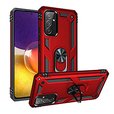 Coque Contour Silicone et Plastique Housse Etui Mat avec Magnetique Support Bague Anneau MQ3 pour Samsung Galaxy A25 5G Rouge