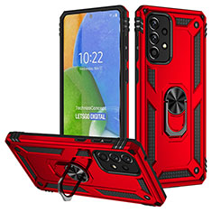 Coque Contour Silicone et Plastique Housse Etui Mat avec Magnetique Support Bague Anneau MQ3 pour Samsung Galaxy A73 5G Rouge