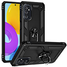 Coque Contour Silicone et Plastique Housse Etui Mat avec Magnetique Support Bague Anneau MQ3 pour Samsung Galaxy M52 5G Noir