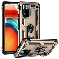 Coque Contour Silicone et Plastique Housse Etui Mat avec Magnetique Support Bague Anneau MQ3 pour Xiaomi Poco X3 GT 5G Or