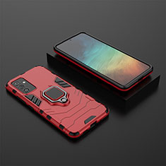 Coque Contour Silicone et Plastique Housse Etui Mat avec Magnetique Support Bague Anneau pour Samsung Galaxy F34 5G Rouge