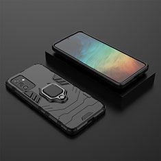 Coque Contour Silicone et Plastique Housse Etui Mat avec Magnetique Support Bague Anneau pour Samsung Galaxy S23 FE 5G Noir