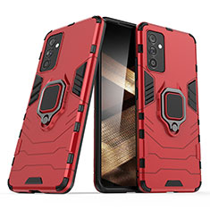 Coque Contour Silicone et Plastique Housse Etui Mat avec Magnetique Support Bague Anneau S02 pour Samsung Galaxy A15 4G Rouge