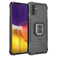 Coque Contour Silicone et Plastique Housse Etui Mat avec Magnetique Support Bague Anneau ZJ2 pour Samsung Galaxy A24 4G Noir