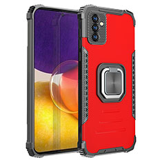 Coque Contour Silicone et Plastique Housse Etui Mat avec Magnetique Support Bague Anneau ZJ2 pour Samsung Galaxy A54 5G Rouge