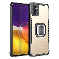 Coque Contour Silicone et Plastique Housse Etui Mat avec Magnetique Support Bague Anneau ZJ2 pour Samsung Galaxy M14 5G Or