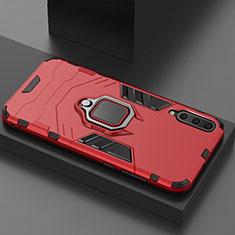 Coque Contour Silicone et Plastique Housse Etui Mat avec Magnetique Support pour Xiaomi Mi 9 SE Rouge