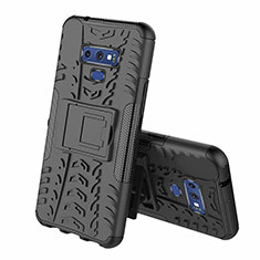 Coque Contour Silicone et Plastique Housse Etui Mat avec Support A01 pour Samsung Galaxy Note 9 Noir