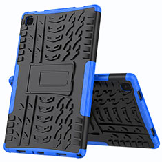 Coque Contour Silicone et Plastique Housse Etui Mat avec Support A01 pour Samsung Galaxy Tab A7 Wi-Fi 10.4 SM-T500 Bleu