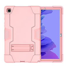 Coque Contour Silicone et Plastique Housse Etui Mat avec Support A02 pour Samsung Galaxy Tab A7 4G 10.4 SM-T505 Rose