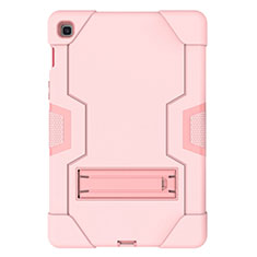 Coque Contour Silicone et Plastique Housse Etui Mat avec Support A03 pour Samsung Galaxy Tab S5e 4G 10.5 SM-T725 Or Rose