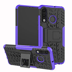 Coque Contour Silicone et Plastique Housse Etui Mat avec Support A04 pour Huawei Nova 4e Violet