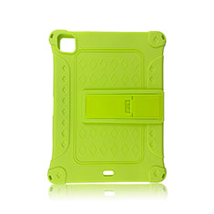 Coque Contour Silicone et Plastique Housse Etui Mat avec Support H01 pour Apple iPad Pro 11 (2020) Vert