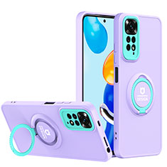 Coque Contour Silicone et Plastique Housse Etui Mat avec Support H02P pour Xiaomi Redmi Note 12 Pro 4G Violet