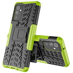 Coque Contour Silicone et Plastique Housse Etui Mat avec Support J01X pour Samsung Galaxy Quantum4 5G Vert