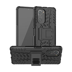 Coque Contour Silicone et Plastique Housse Etui Mat avec Support JX1 pour Xiaomi Mi 11i 5G Noir